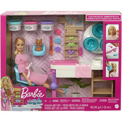 Barbie Face Mask Spa Day Playset with Barbie Doll Puppy Toy and Spa