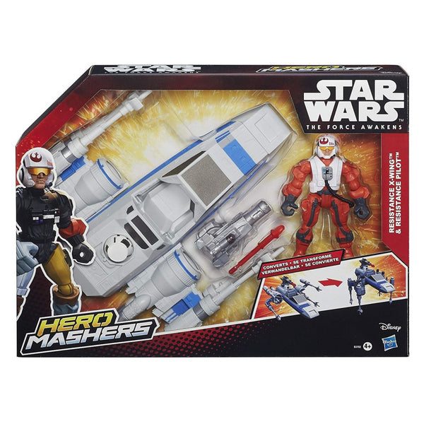 Star Wars B3702 Hero Mashers Episode VII Resistance X-Wing and Pilot Action  Toy Playset