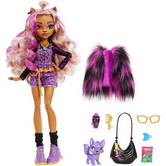 Monster High Doll and Pet Dog Posable Fashion Doll - Clawdeen Wolf