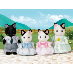 Sylvanian Families Tuxedo Cat Family of 4