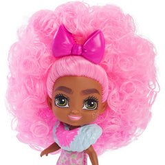 Cave Club Tots 3.5 inch Small Doll with Dinosaur & Curly Pink Hair - Diva