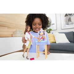 Barbie Pediatrician Playset Brunette Doll Exam Table X-Ray