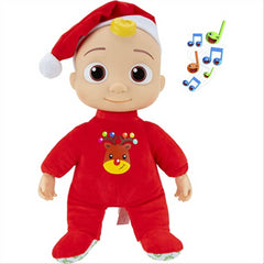 Cocomelon Musical Deck The Halls JJ Doll With Santa Hat