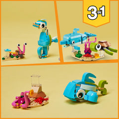 LEGO Creator 3in1 Dolphin Turtle to Seahorse Sea Animal Figure 31128