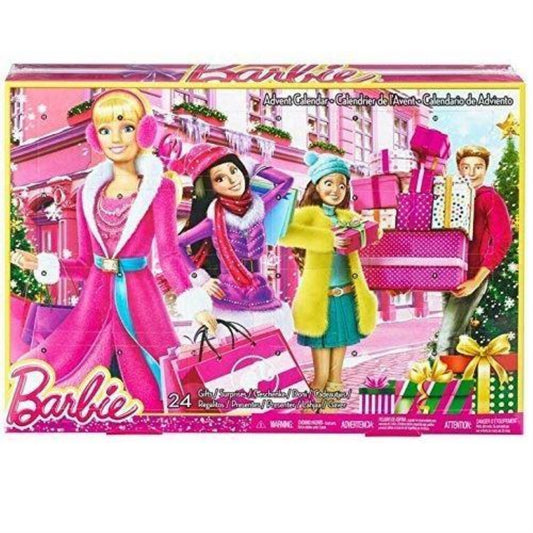 Barbie Toy Fashion Doll Advent Calendar - 24 Surprise Items - Dresses Clothes Sh - Maqio