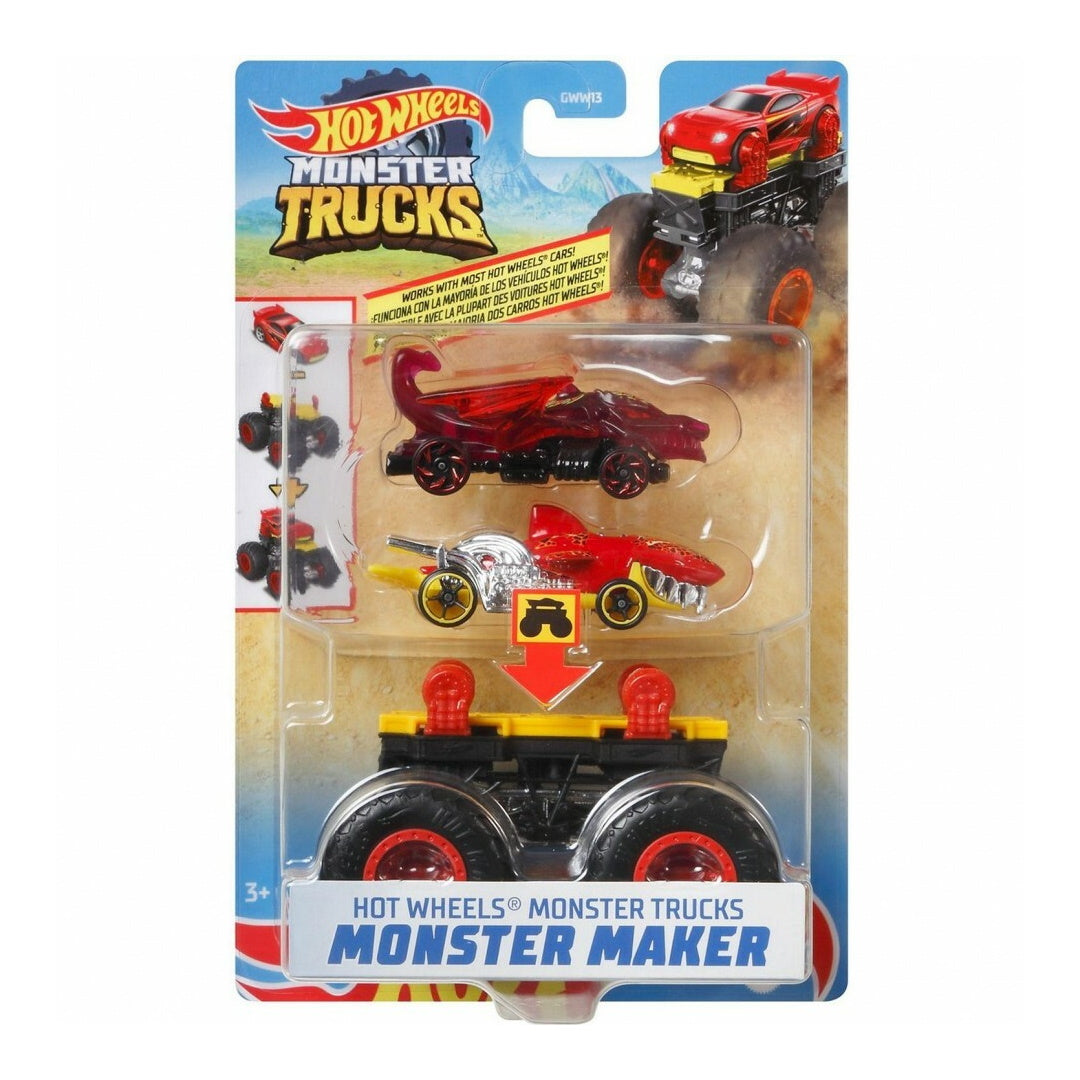 Hot Wheels Monster Trucks Creature 3-Pack, 1:64 Scale Toy Trucks: Shark  Wreak, Piran-Ahh & Mega-Wrex