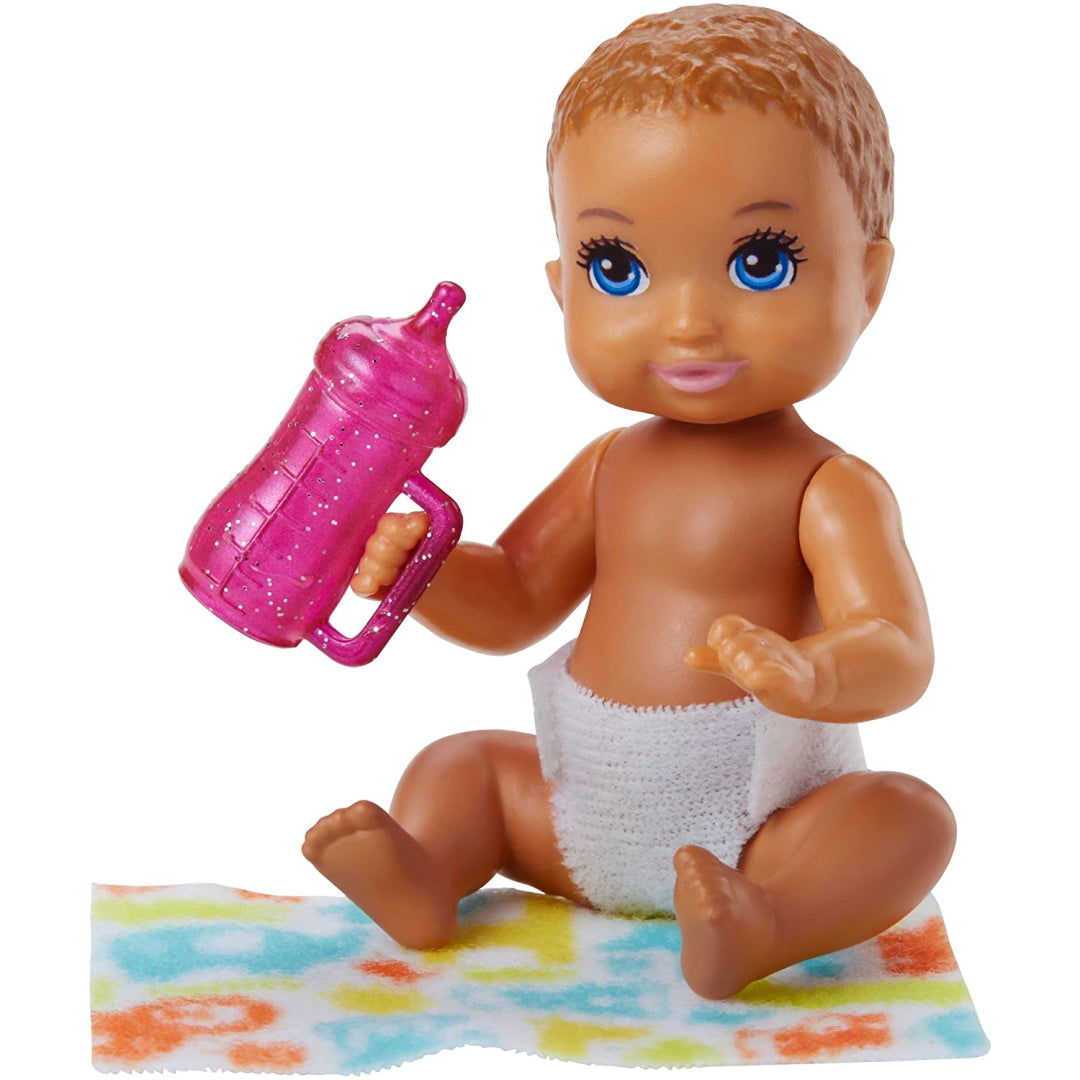 Barbie Skipper Babysitters Doll Brown Hair & Purple Bottle - Maqio