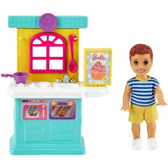 Barbie Skipper Babysitters Inc. Boy Toddler Doll & Kitchen Playset - Maqio