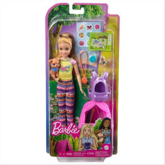 Barbie Blonde Stacie Doll Hiking Adventure & Pet Puppy