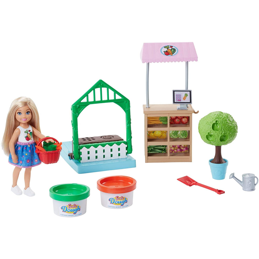 Barbie Club Chelsea Veggie Garden Soft Dough Playset FRH75 - Maqio