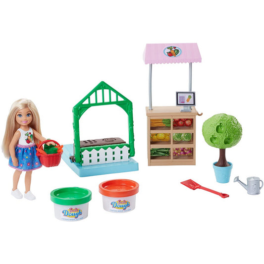 Barbie Club Chelsea Veggie Garden Soft Dough Playset FRH75 - Maqio