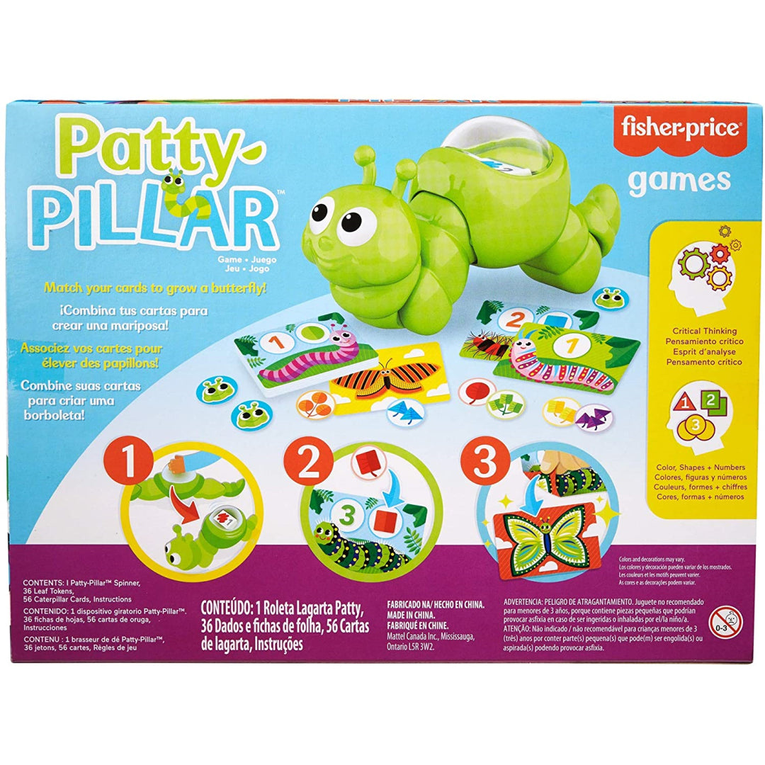 Fisher-Price Patty-Pillar Preschool Kids Game for Family Night, Match &  Learn Numbers 