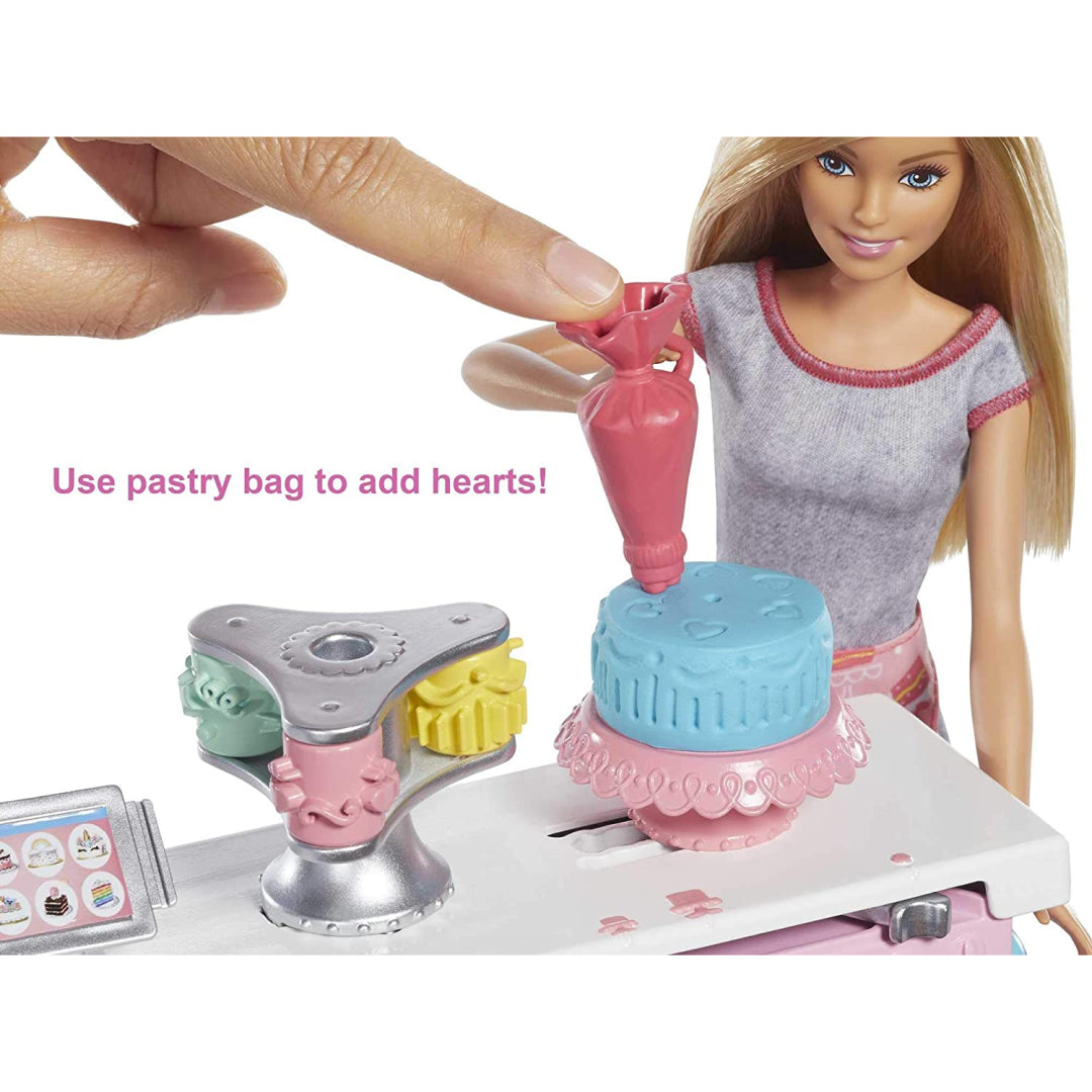 Barbie Cake Decorating Playset with Blonde Doll - Maqio