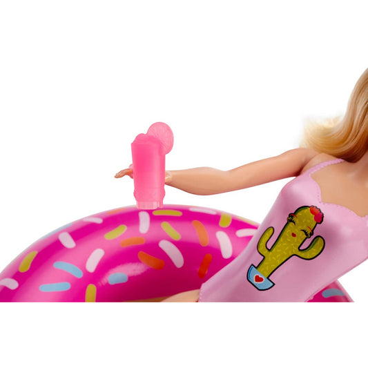 Barbie Doll and Donut-shaped Floatie Playset - Maqio