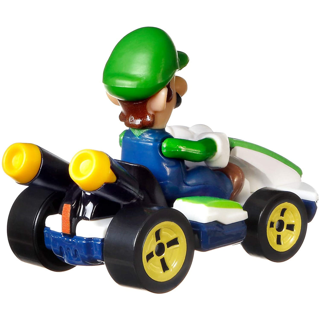 Hot Wheels Mario Kart Vehicles - Mario, Luigi, Donkey Kong, Dry Bones 4 Pack - Maqio