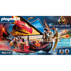 Playmobil Novelmore Knights 55pc Burnham Raiders Fire Ship - Maqio