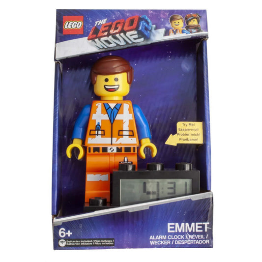 LEGO Movie 2 Emmet Kids Minifigure Light Up Alarm Clock - Maqio