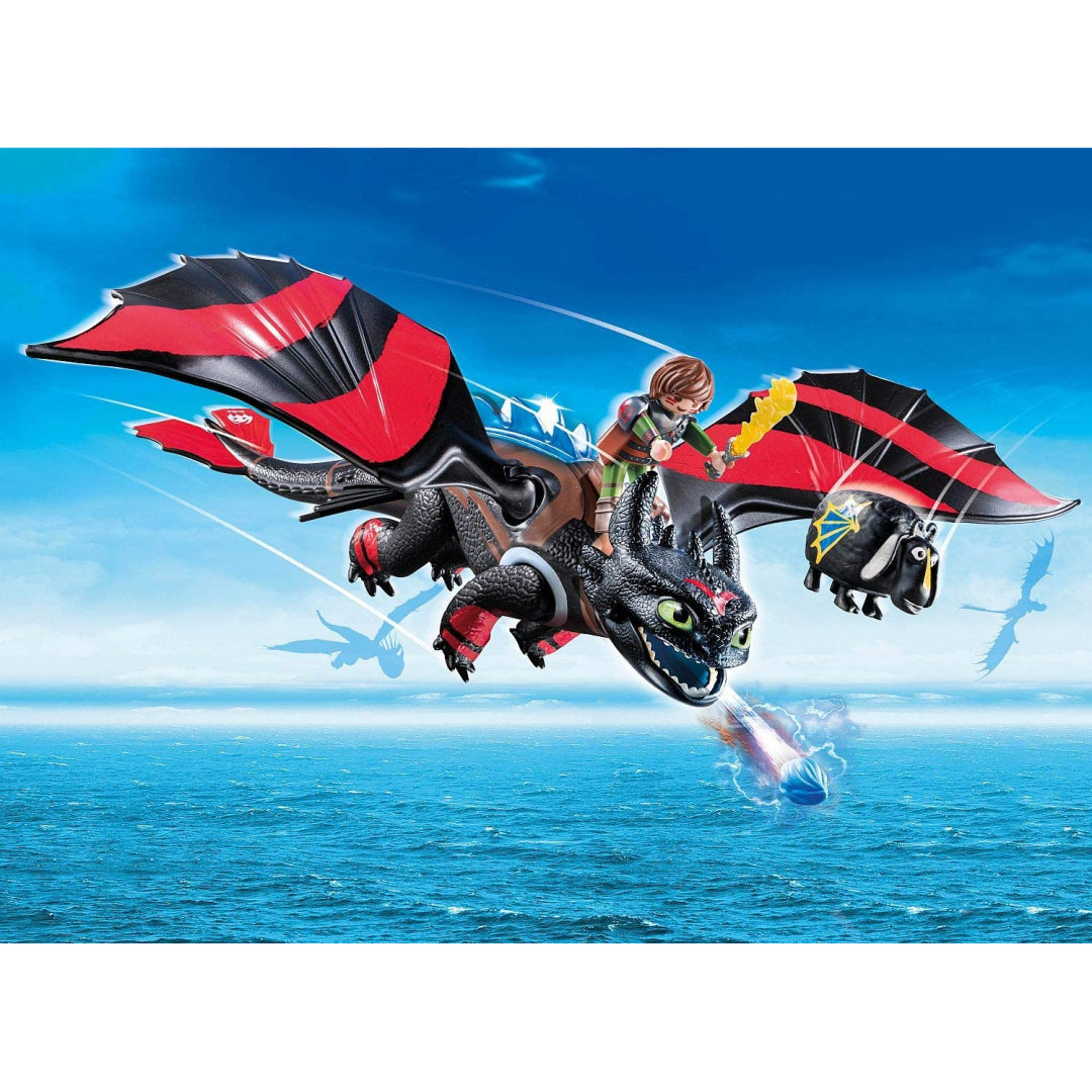 Playmobil Dreamworks Dragons Racing Hiccup and Toothless with Light Module - Maqio