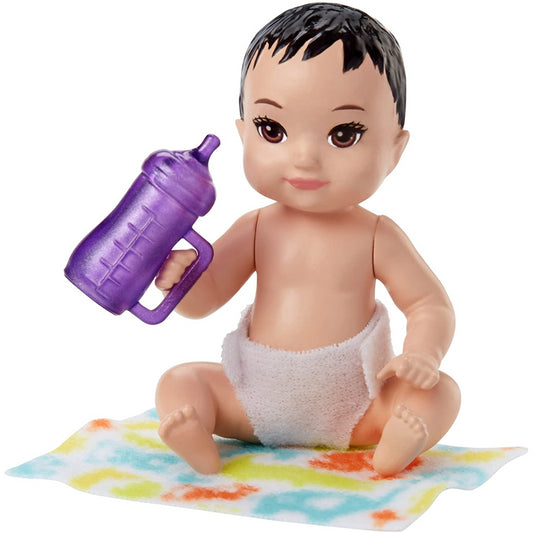 Barbie Skipper Babysitters Baby Doll & Purple Bottle - Maqio