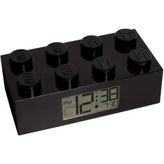 LEGO 7001033 Black Brick Clock By ClicTime, 2.75 inches - Maqio