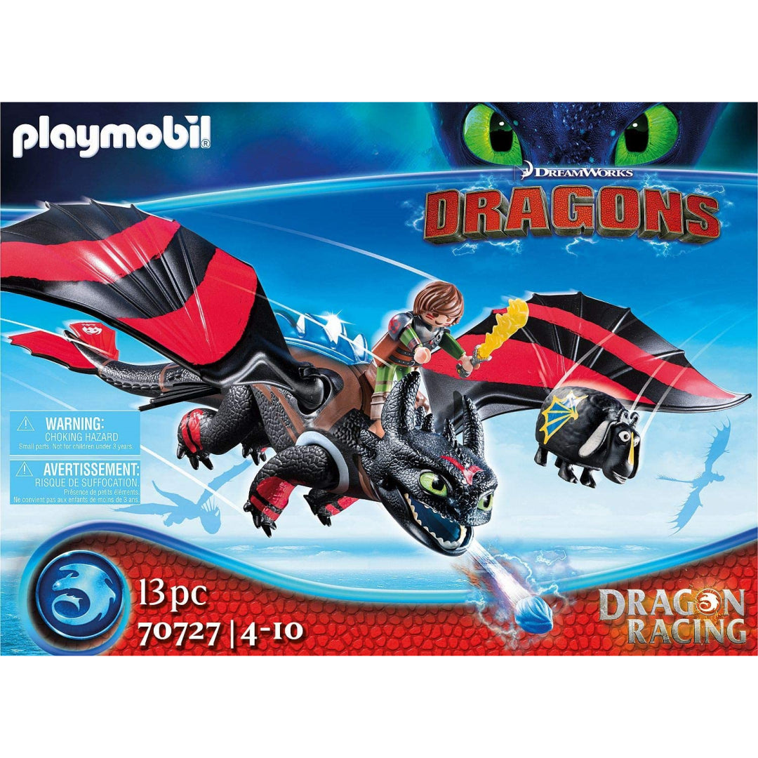 Playmobil Dreamworks Dragons Racing Hiccup and Toothless with Light Mo Maqio