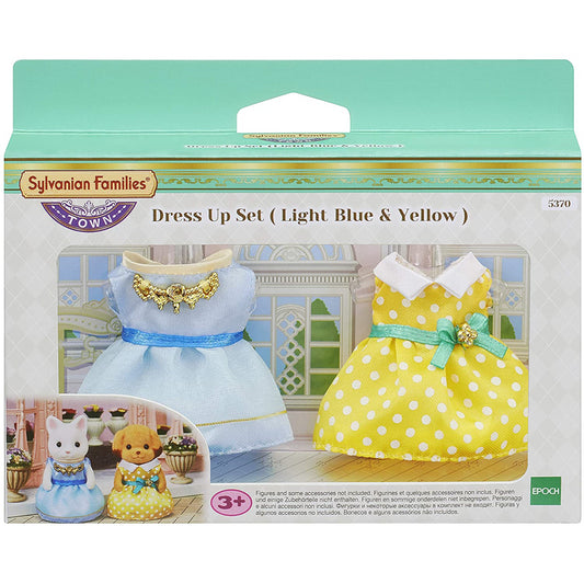 Sylvanian Families Town Dress Up Set - Light Blue & Yellow Dresses - Maqio