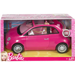 Barbie with Fiat 500 car in Pink - Maqio