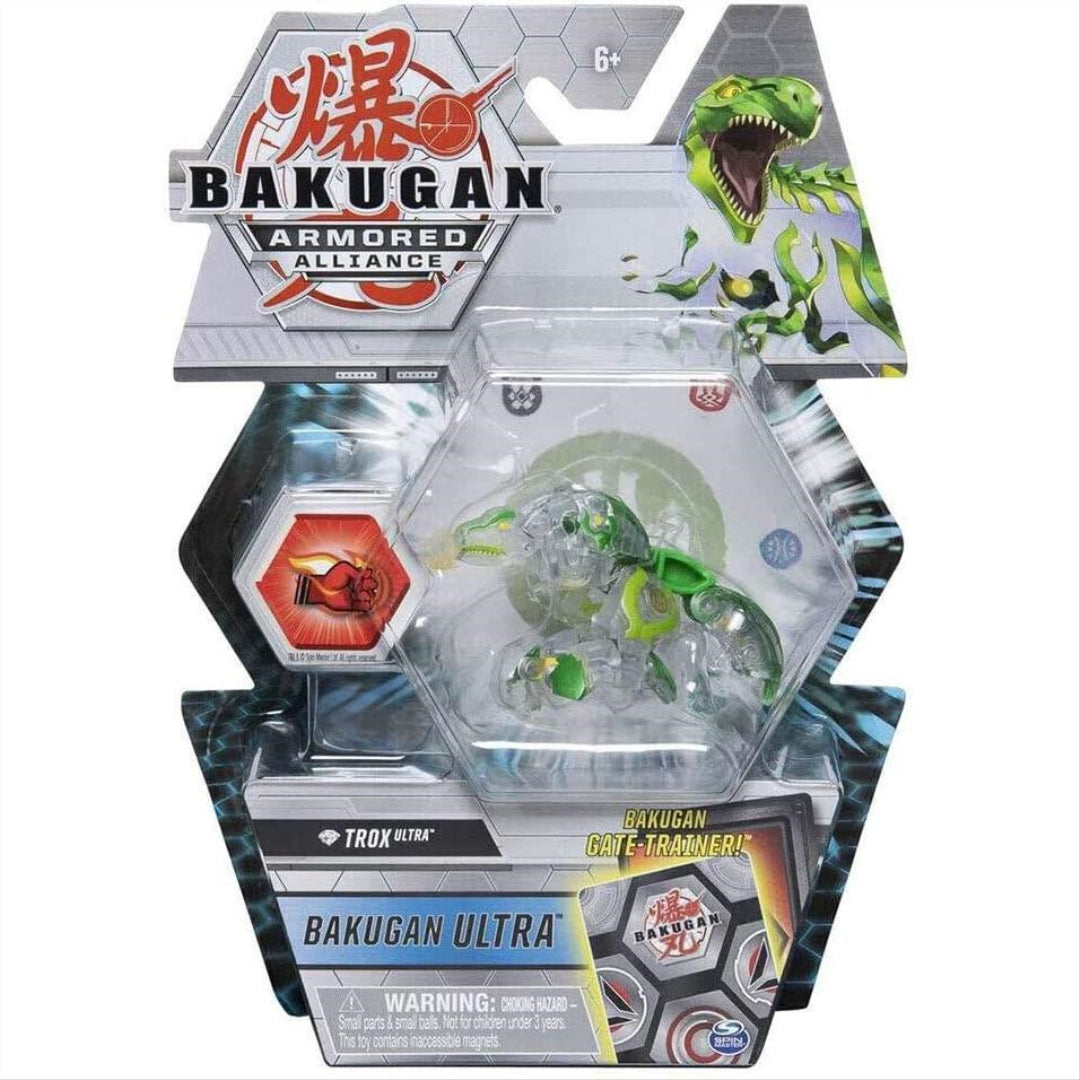 Bakugan Ultra Armoured Alliance Action Figure -Trox Clear Green - Maqio