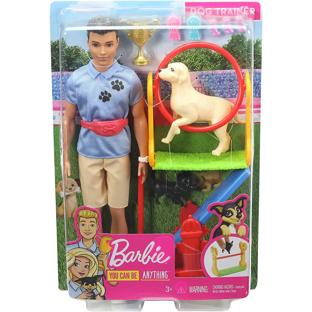 Barbie Ken Career Dog Trainer Doll and Playset GJM34 - Maqio