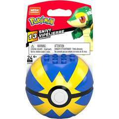 Mega Construx Pokemon Snivy Poke Ball 24 Pc Building Set